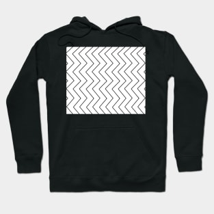 Abstract zigzag - black and white. Hoodie